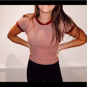Short sleeve striped top
